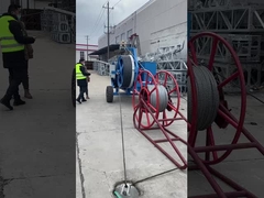 250kn हाइड्रोलिक केबल पुलर ट्रांसमिशन लाइन निर्माण के लिए केबल स्ट्रिंगिंग उपकरण