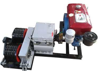 खरीदें केबल चरखी पुलर 5 टन डीजल इंजन संचालित डबल ड्रम चरखी online manufacture