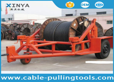 खरीदें 5 Ton Cable Reel Trailer , Cable Drum Carrier for stringing with automatic braking device online manufacture