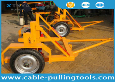 खरीदें Heavy Duty 8 Ton Cable Reel Carrier , Cable Drum Trailer With Axis bar online manufacture