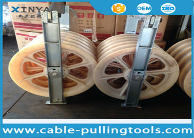 खरीदें Large Diameter Bundled Conductor Pulley Power Line Stringing Equipment Block With Five Nylon Wheel 660mm online manufacture