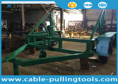 खरीदें Yellow Underground Cable Tools , Cable Reel Trailer With Axis Bar for Cable Laying online manufacture