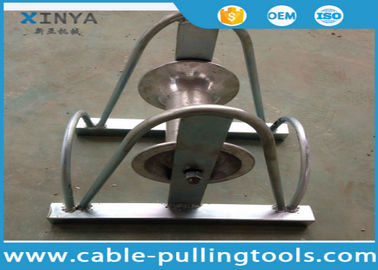 खरीदें High Strength Underground Cable Tools / Straight Line Cable Roller Zinc Plated With Aluminum Rollers online manufacture
