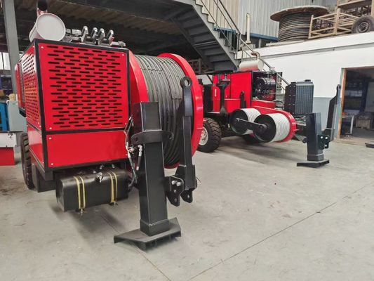 SA-YQ60 60KN स्ट्रिंग कंडक्टर के लिए डीजल इंजन के साथ हाइड्रोलिक केबल खींचनेवाला