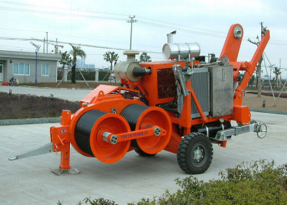 केबल स्ट्रिंगिंग उपकरण के लिए 220KN क्षमता, असीम परिवर्तनीय गति, और स्वचालित ओवरपुल सुरक्षा के साथ हाइड्रोलिक केबल पुलर विंच