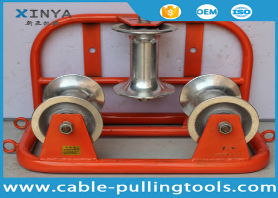 Ground Corner Pulley 3-Wheel Stringing Block with 10KN Rated Load for Heavy Duty Transmission Line Installation