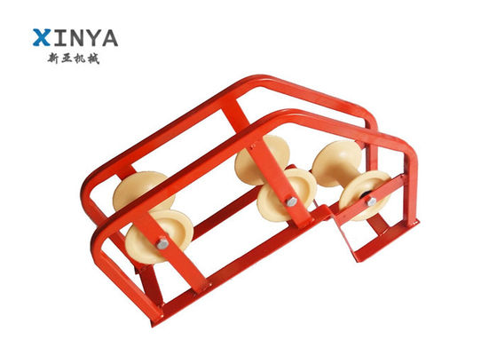 संक्षारण और पहनने प्रतिरोधी केबल खींचने के लिए ट्रिपल नायलॉन रोलर डिजाइन के साथ 10KN रेटेड लोड केबल कॉर्नर रोलर